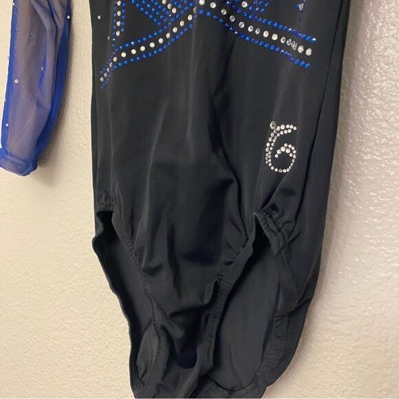 Garland custom gymnastics competition rhinestone leotard long sleeve LC -XSA - Picture 4 of 7